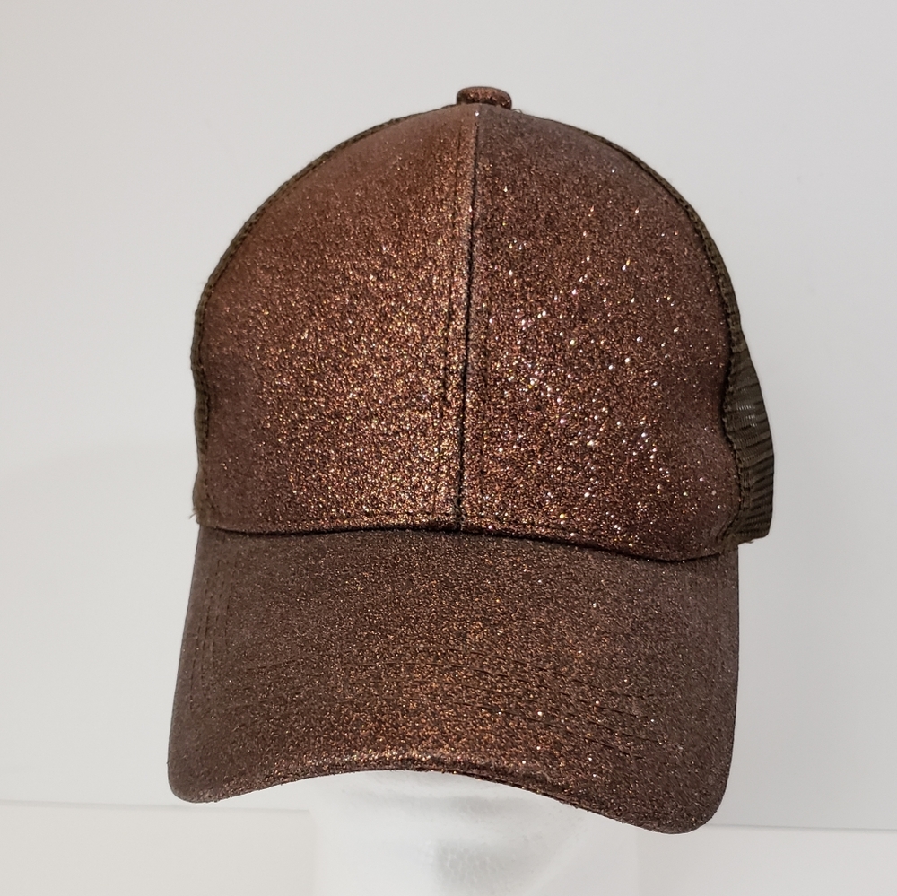 Sparkly Metallic Copper Adjustable Hat Cap